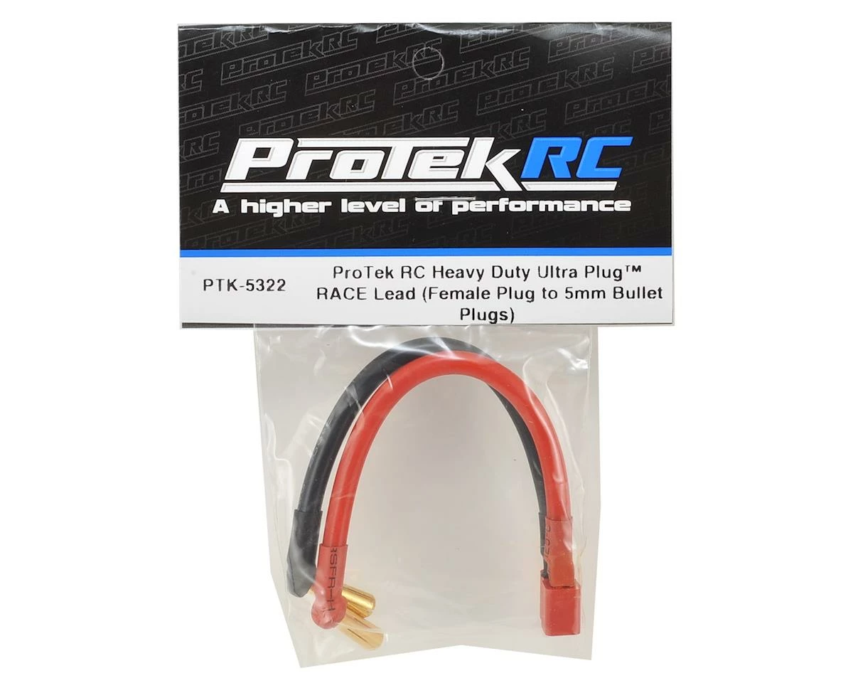 Protek RC Heavy Duty T-Style Ultra Plug RACE Lead (Female Plug To 5mm Bullet) - Image 2