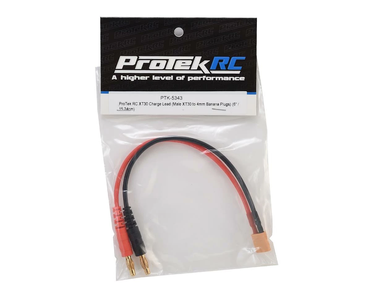 Protek RC XT30 Charge Lead (Male XT30 To 4mm Banana Plugs) (6" / 15.24cm) - Image 2