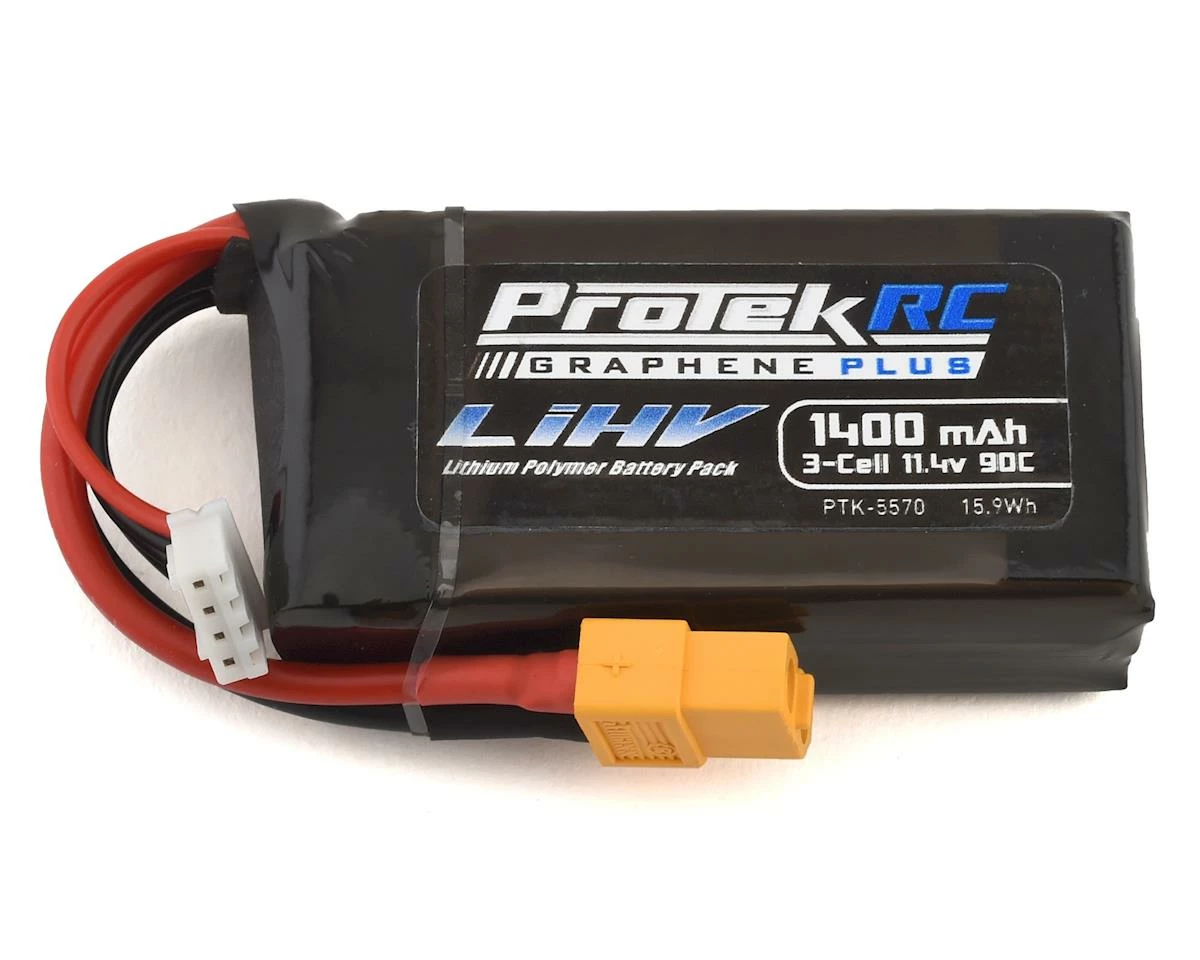 Protek RC 3S 90C Si-Graphene + HV LiPo Battery W/XT60 Connector (11.4V/1400mAh)