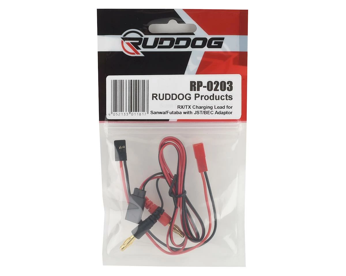 Ruddog Receiver/Transmitter Charge Lead W/JR To Female JST Adapter (Sanwa/Futaba) - Image 2