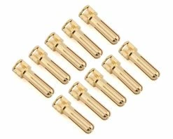 Ruddog 5mm Gold Cooling Head Bullet Plugs (10)