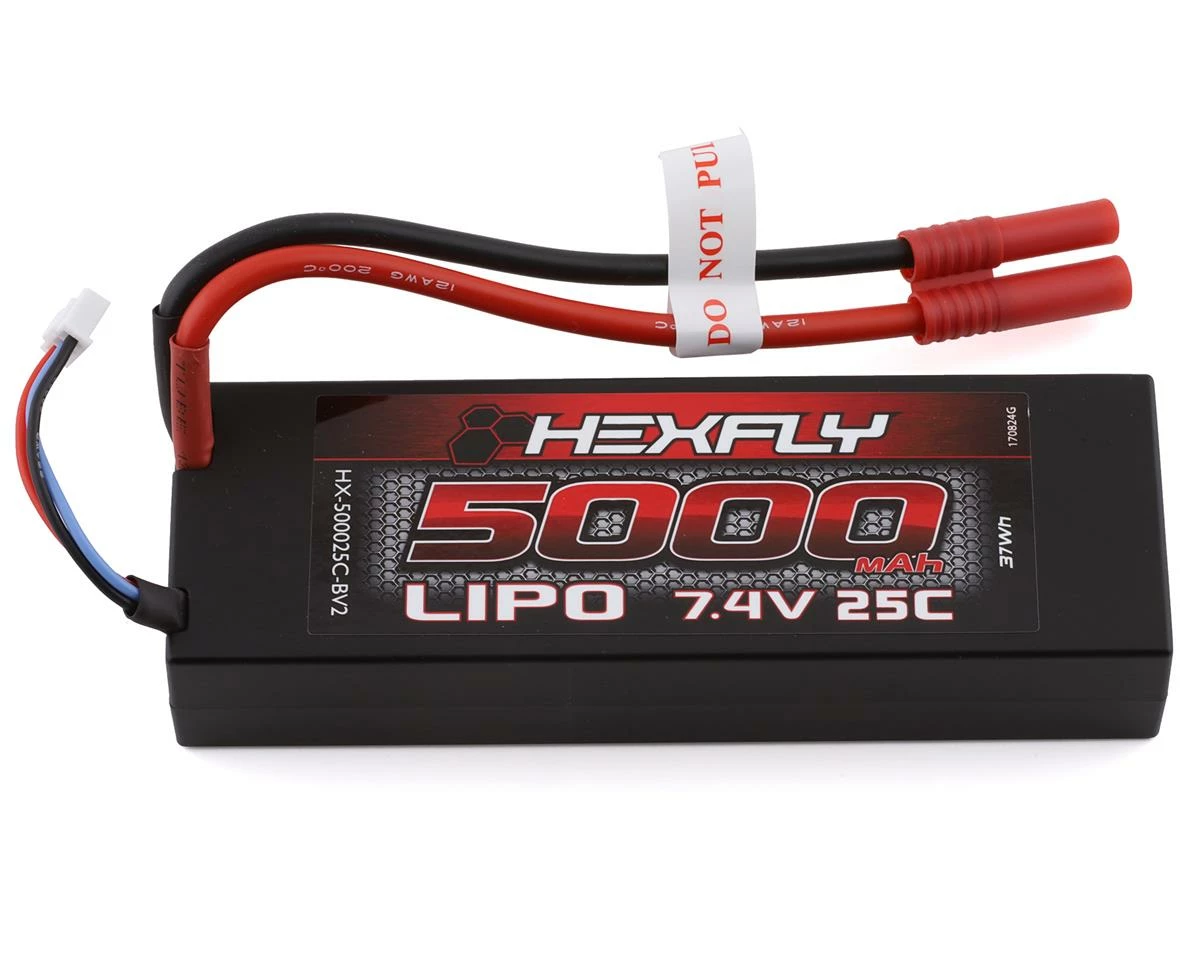 Redcat Hexfly 2S LiPo Battery 25C W/Banana Plug (7.4V/5000mAh)