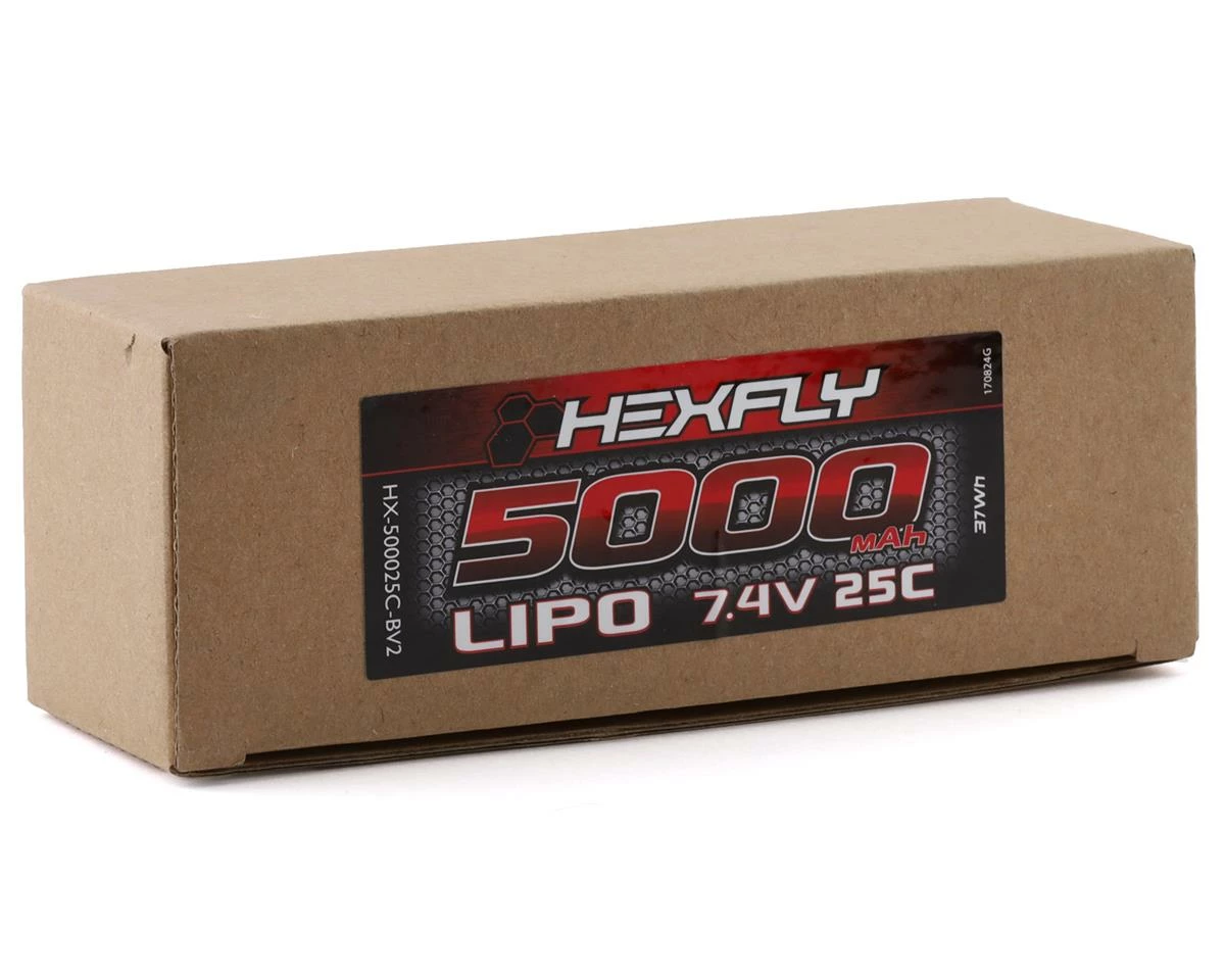 Redcat Hexfly 2S LiPo Battery 25C W/Banana Plug (7.4V/5000mAh) - Image 2