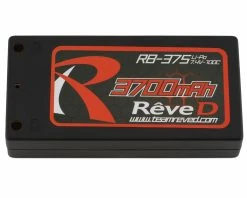 Reve D 2S LiPo Battery 100C W/4mm Bullets (7.4V/3700mAh)