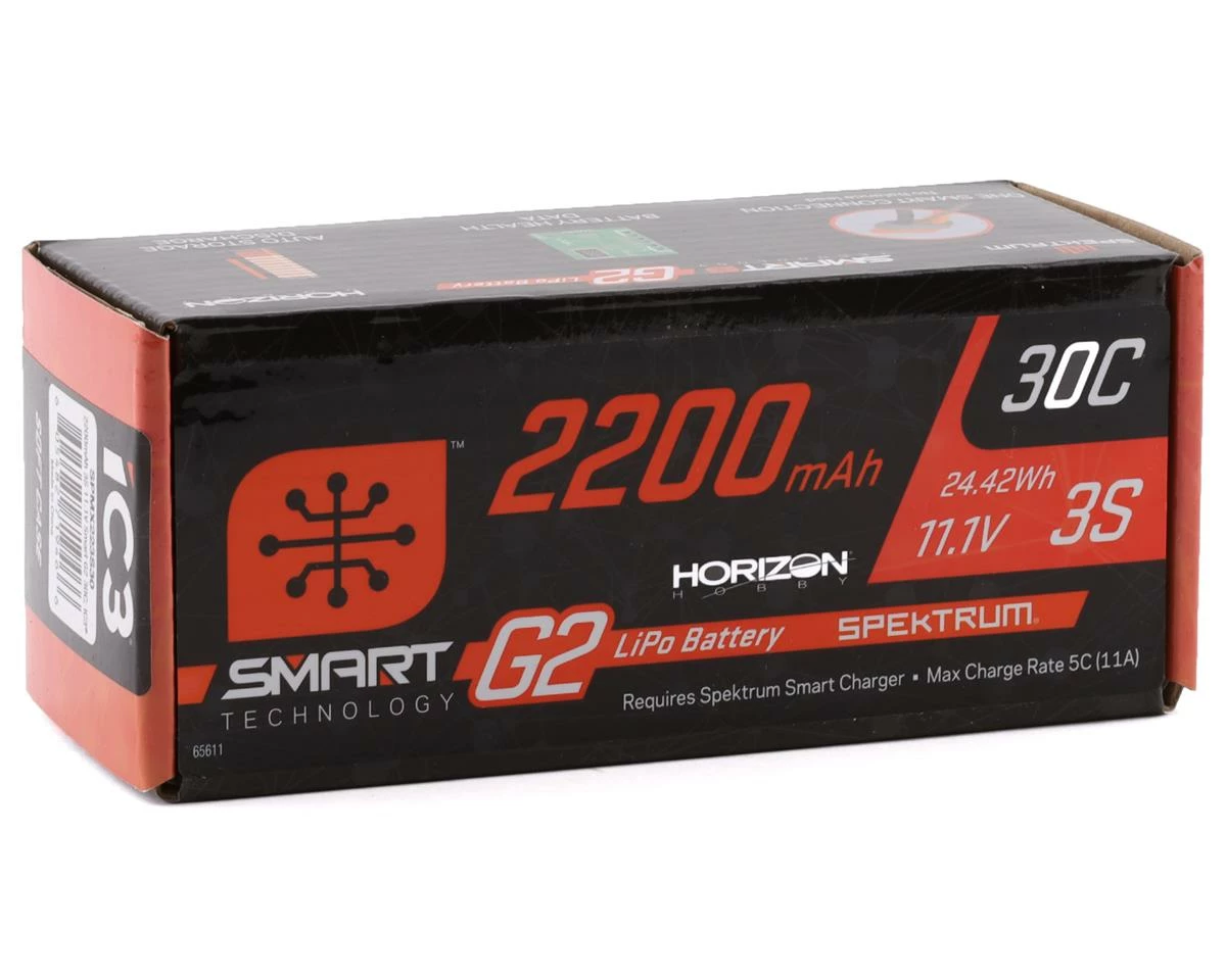 Spektrum RC 3S Smart G2 LiPo 30C Battery Pack (11.1V/2200mAh) W/IC3 Connector - Image 2