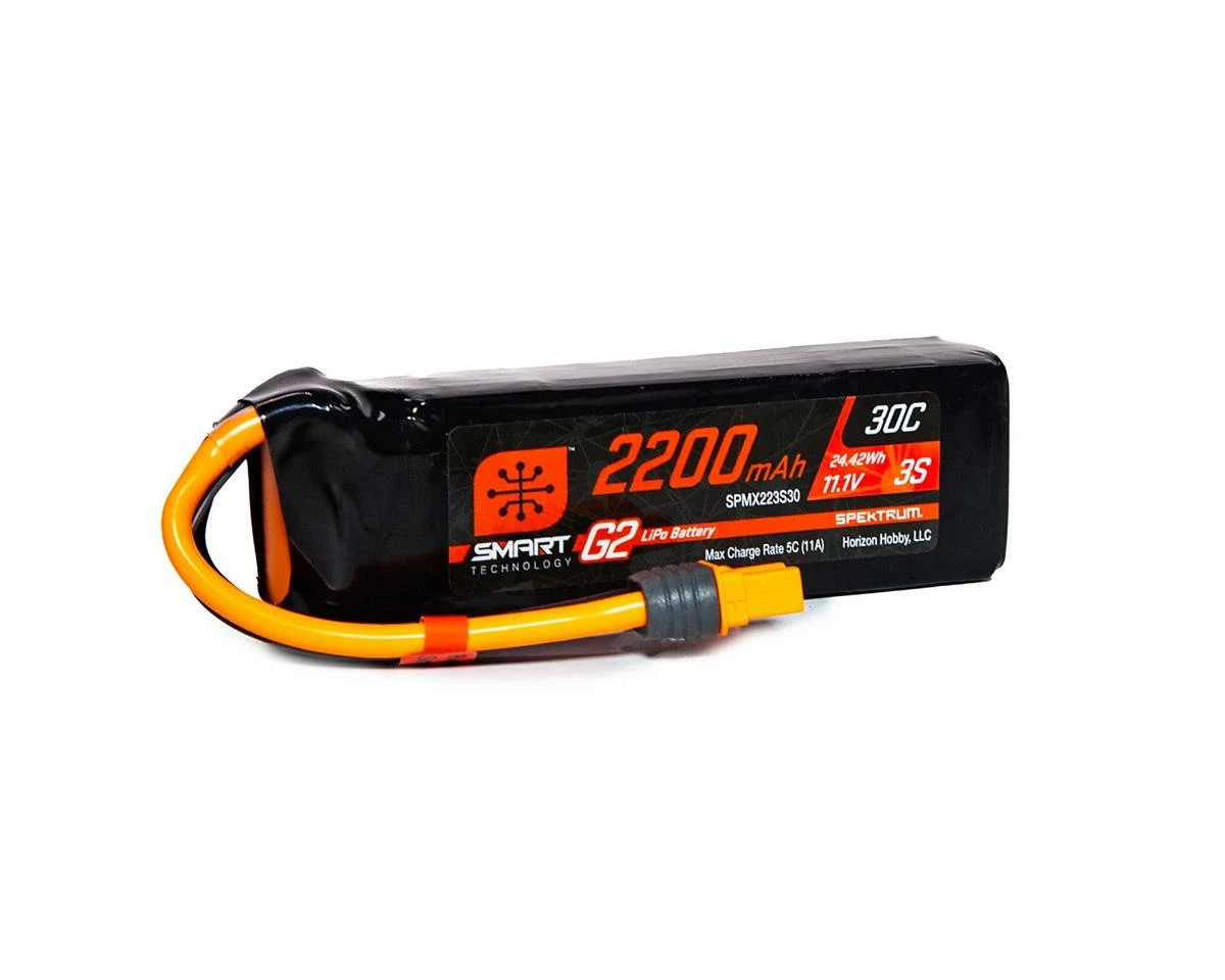 Spektrum RC 3S Smart G2 LiPo 30C Battery Pack (11.1V/2200mAh) W/IC3 Connector - Image 3