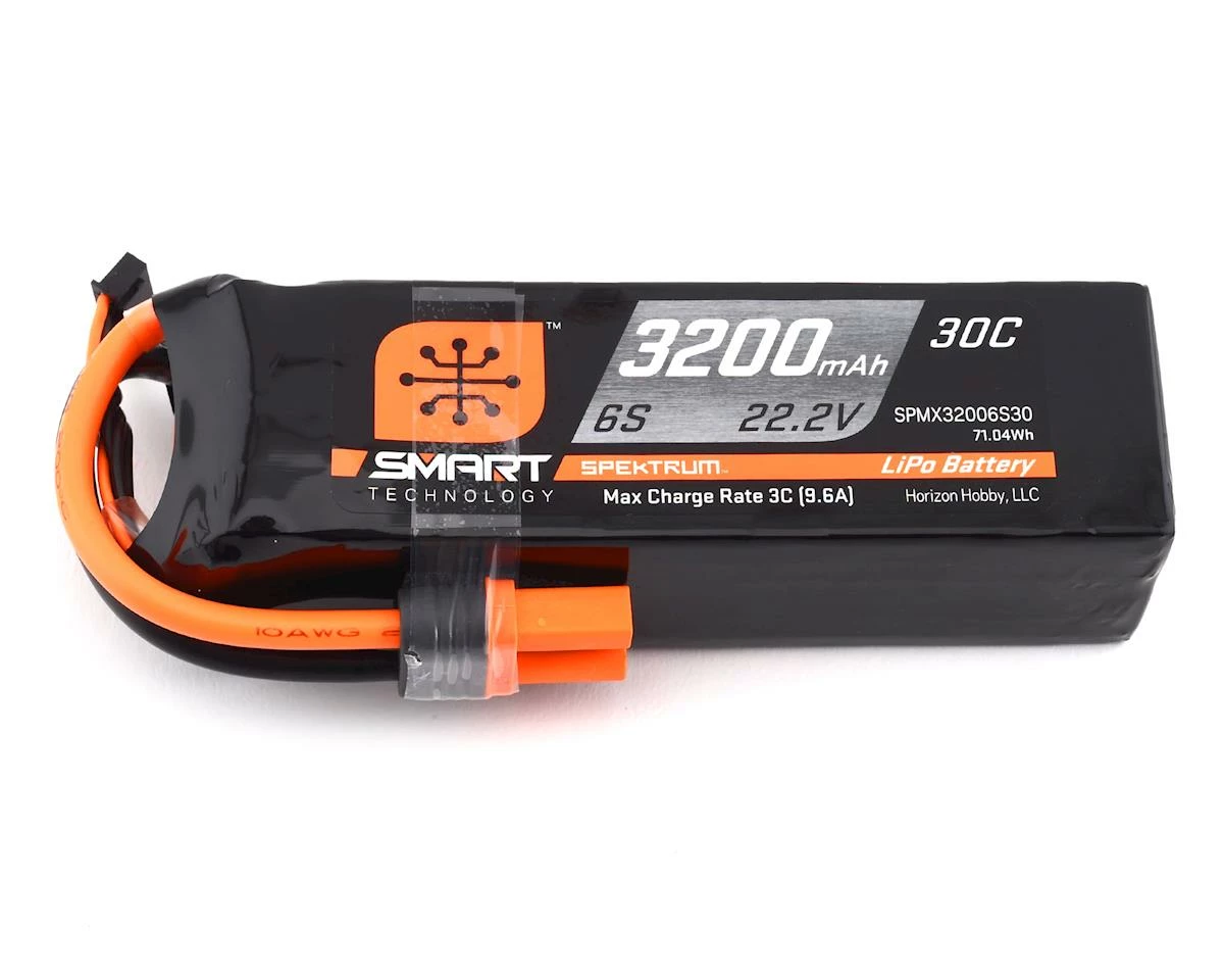 Spektrum RC 6S Smart LiPo Battery Pack W/IC5 Connector (22.2V/3200mAh)
