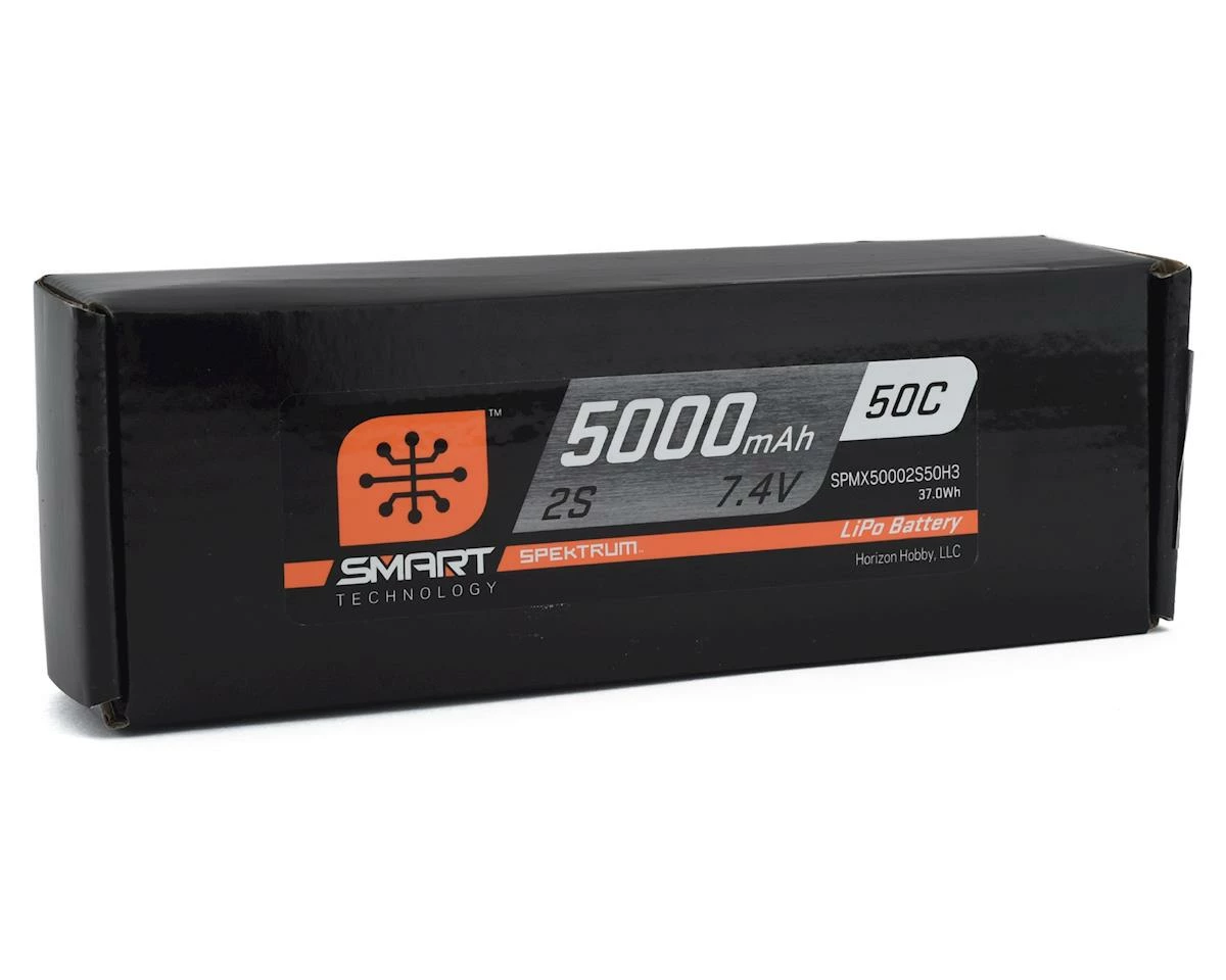 Spektrum RC 2S Smart LiPo Hard Case 50C Battery Pack W/IC3 Connector (7.4V/5000mAh) - Image 2