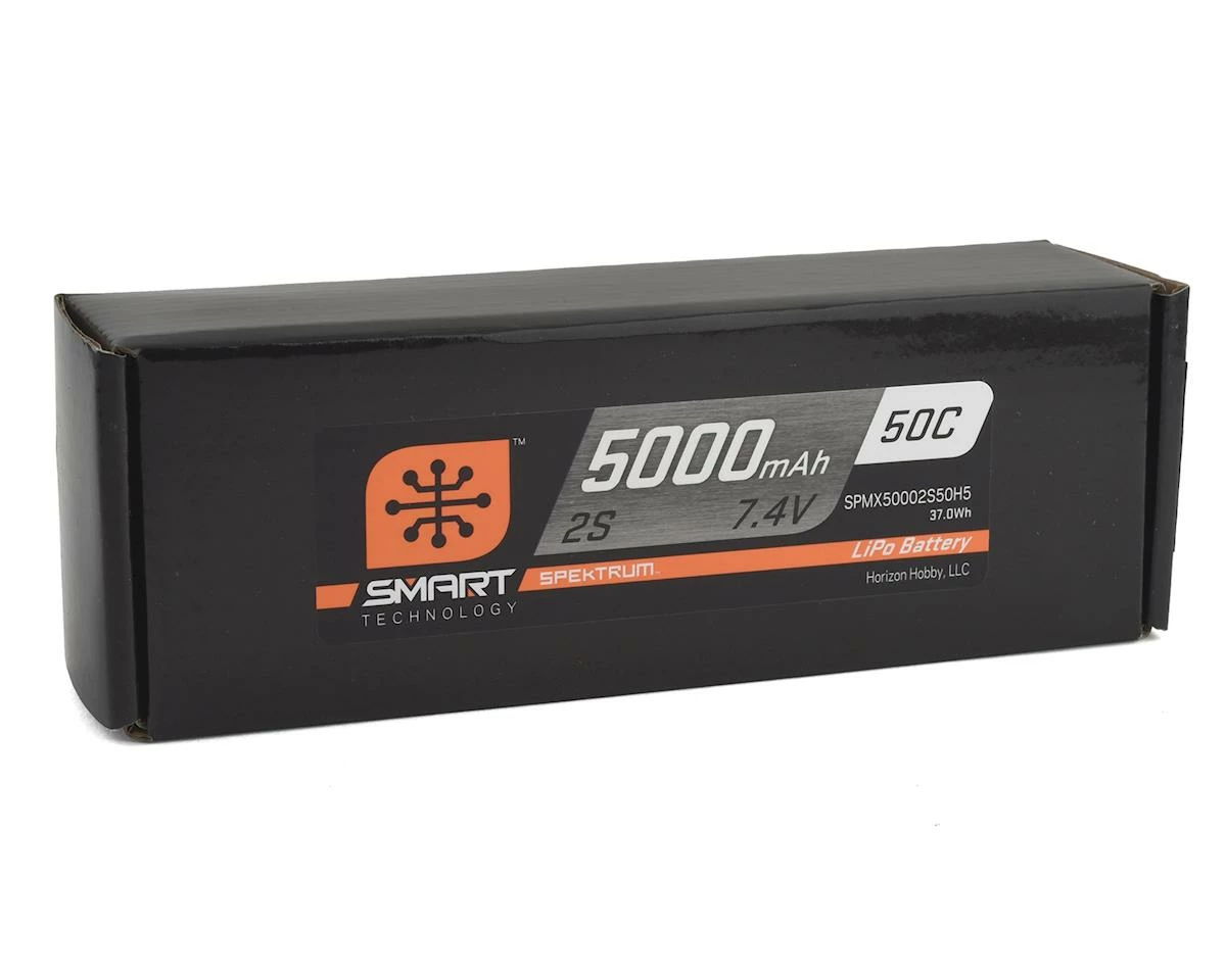 Spektrum RC 2S Smart LiPo Hard Case 50C Battery Pack W/IC5 Connector (7.4V/5000mAh) - Image 2