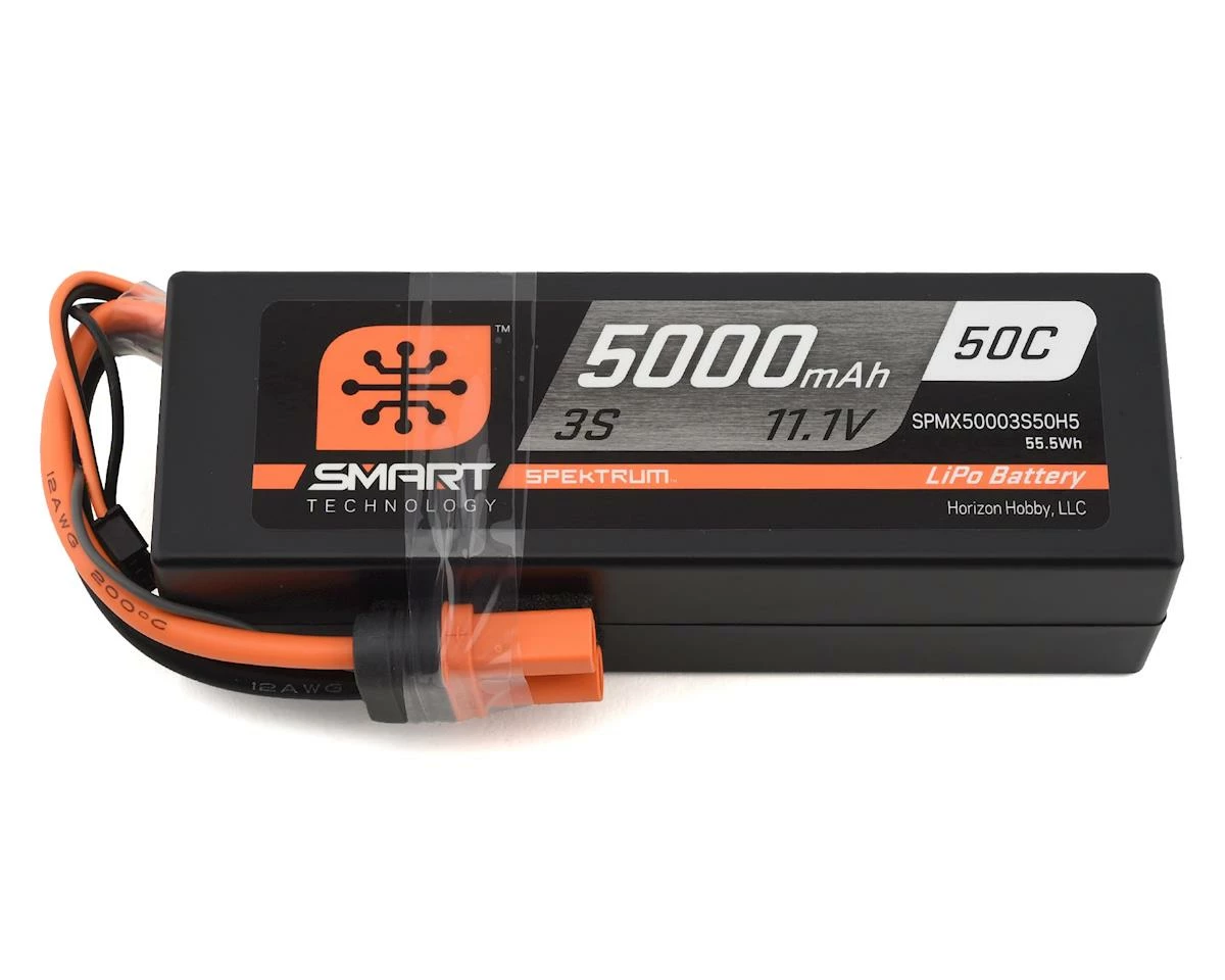 Spektrum RC 3S Smart LiPo Hard Case 50C Battery Pack W/IC5 Connector (11.1V/5000mAh)