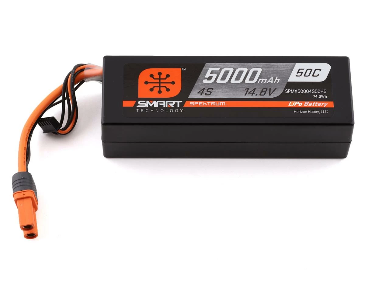 Spektrum RC 4S Smart Hardcase 50C LiPo Battery W/IC5 Connector (14.8V/5000mAh)