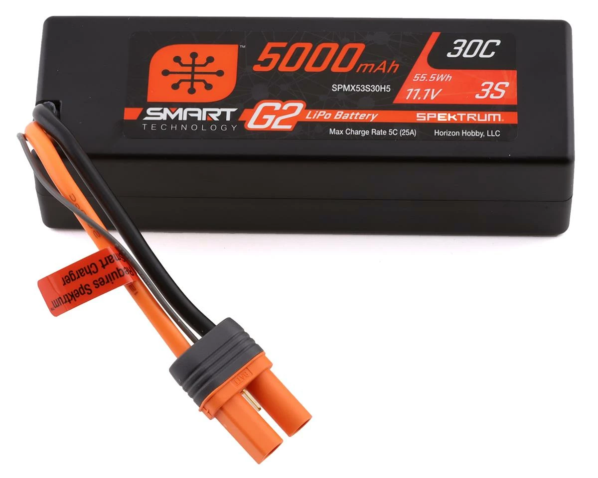 Spektrum RC 3S Smart G2 LiPo 30C Battery Pack (11.1V/5000mAh) W/IC5 Connector