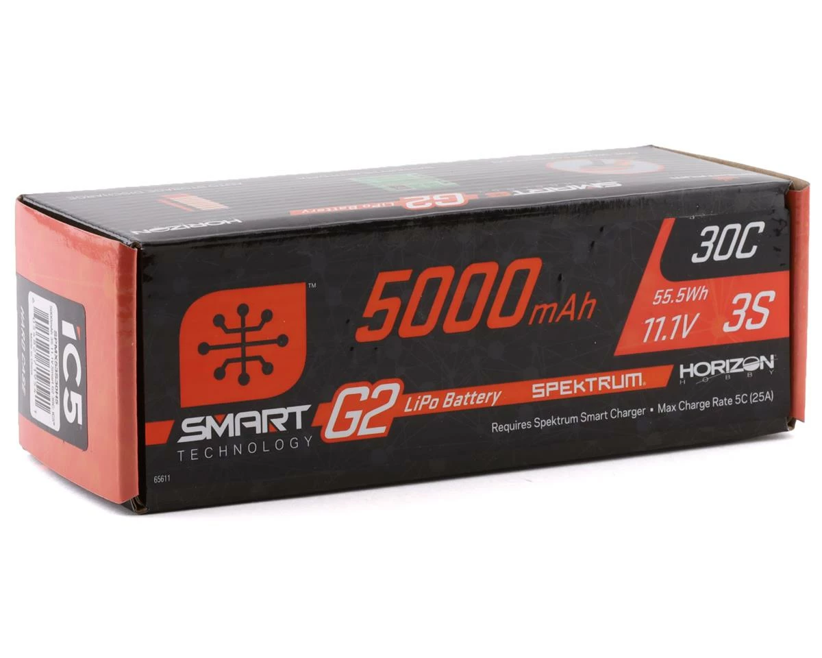 Spektrum RC 3S Smart G2 LiPo 30C Battery Pack (11.1V/5000mAh) W/IC5 Connector - Image 2