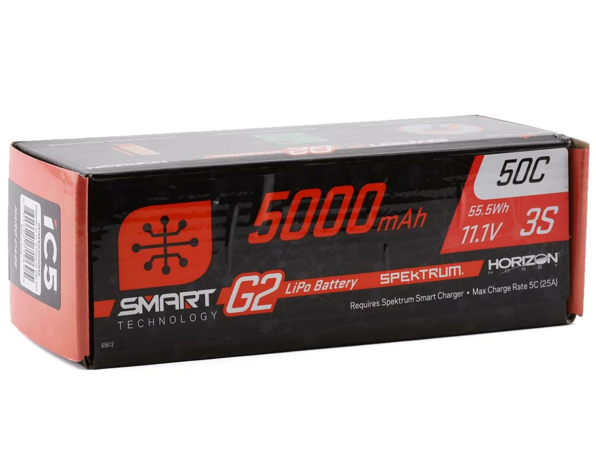 Spektrum RC 3S Smart G2 LiPo 50C Battery Pack (11.1V/5000mAh) W/IC5 Connector - Image 2