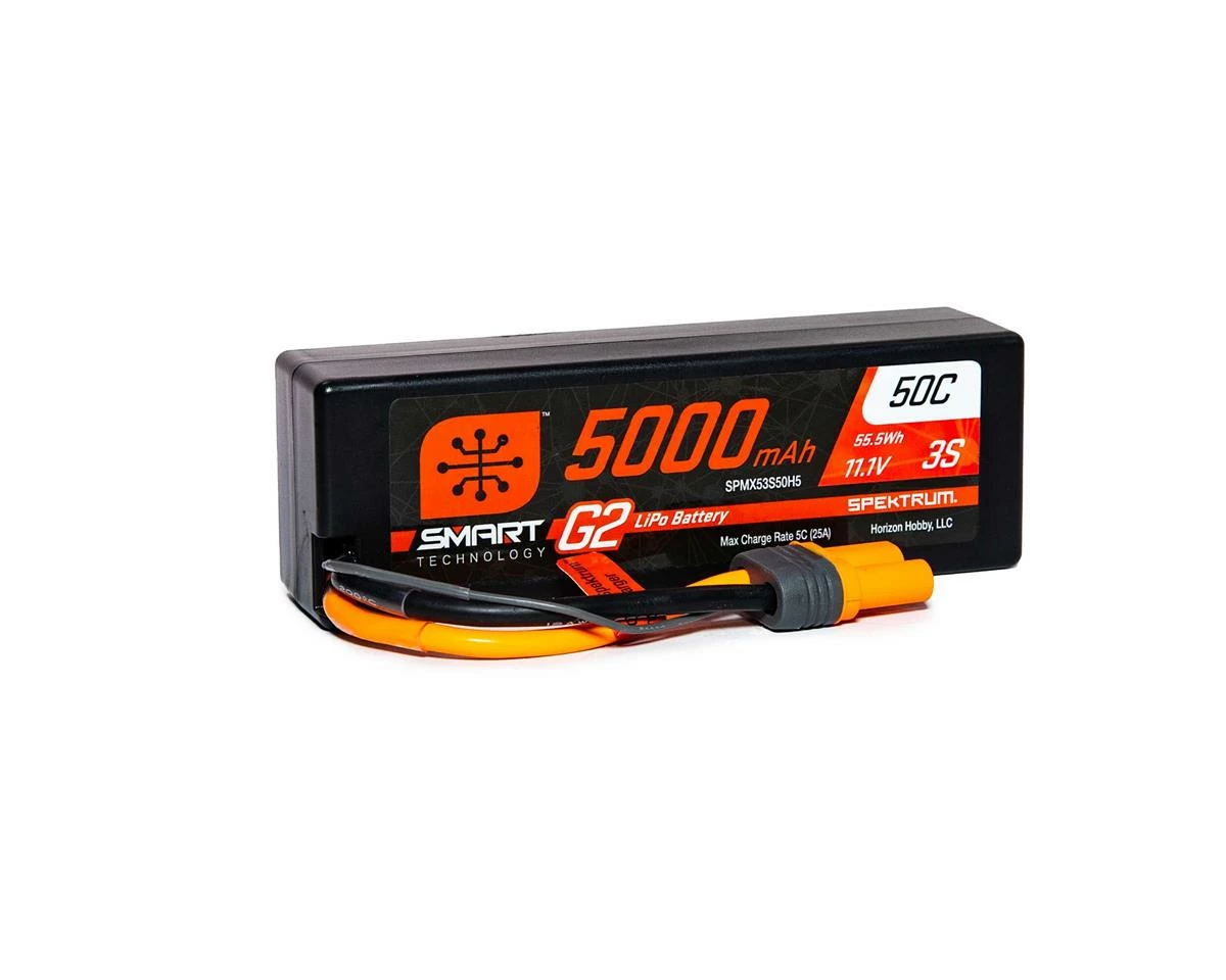 Spektrum RC 3S Smart G2 LiPo 50C Battery Pack (11.1V/5000mAh) W/IC5 Connector - Image 3