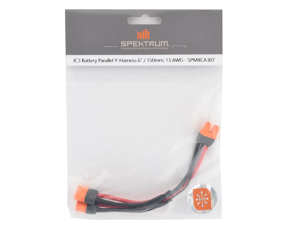 Spektrum RC IC3 6" Battery Parallel Y-Harness Connector - Image 2