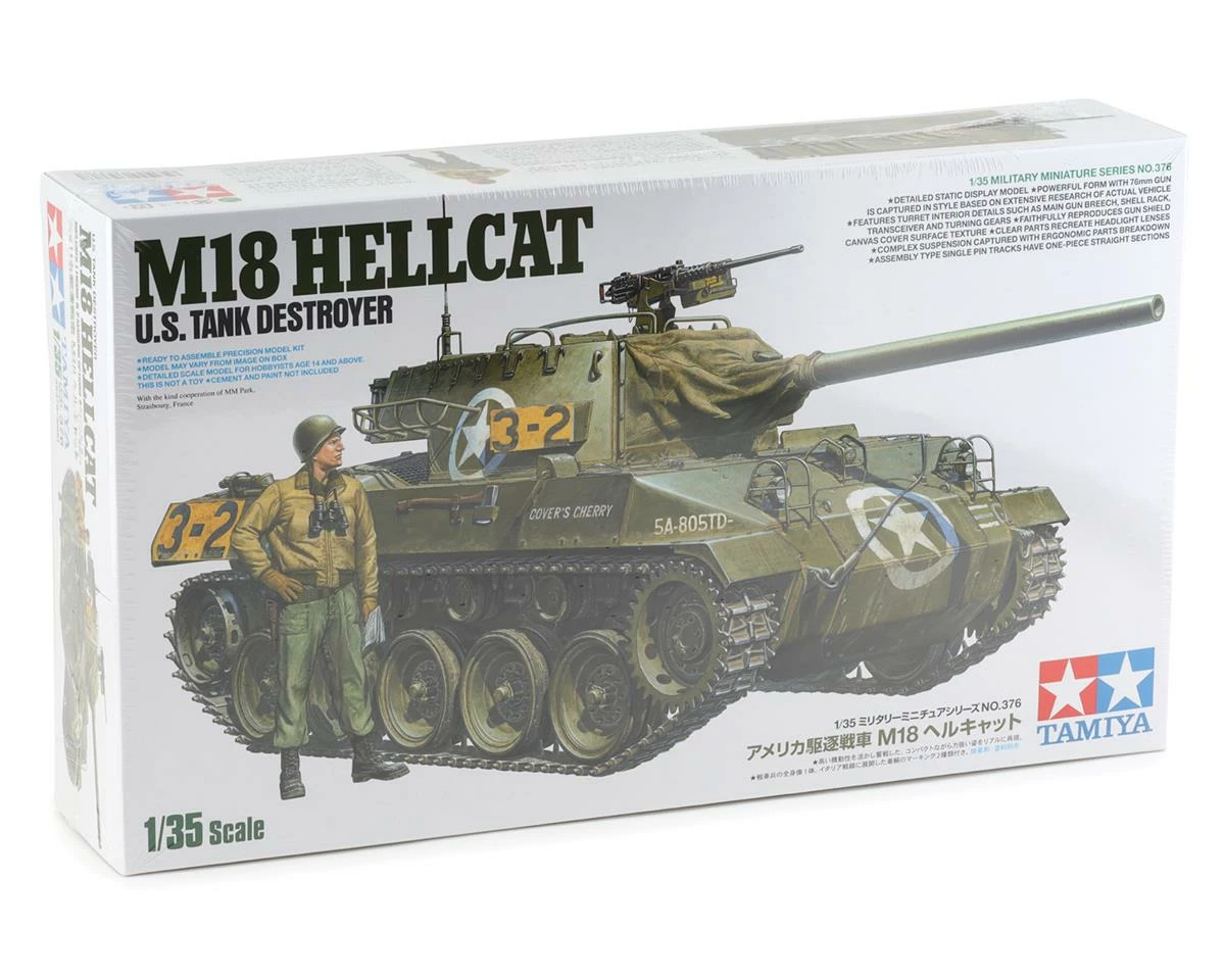 Tamiya 1/35 US Tank Destroyer M18 Hellcat Model Tank Kit - Image 11