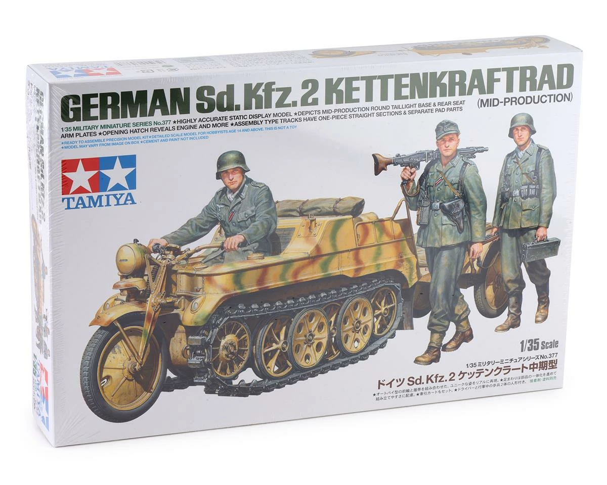 Tamiya German Sd.Kfz.2 Kettenkraftrad 1/35 Model Kit (Mid Production) - Image 7