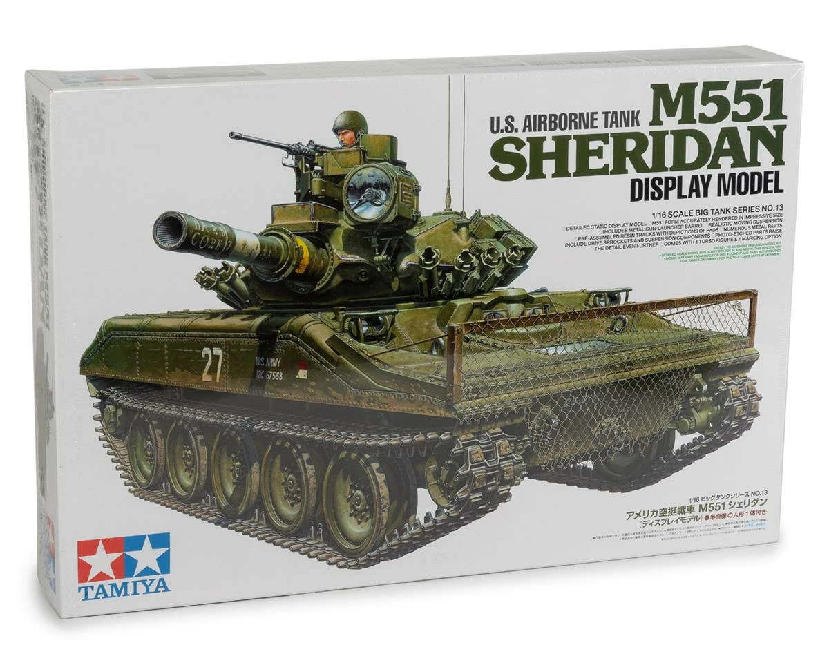 Tamiya US Airborne Tank M5551 Sheridan 1/16 Model Tank Kit (Display) - Image 2