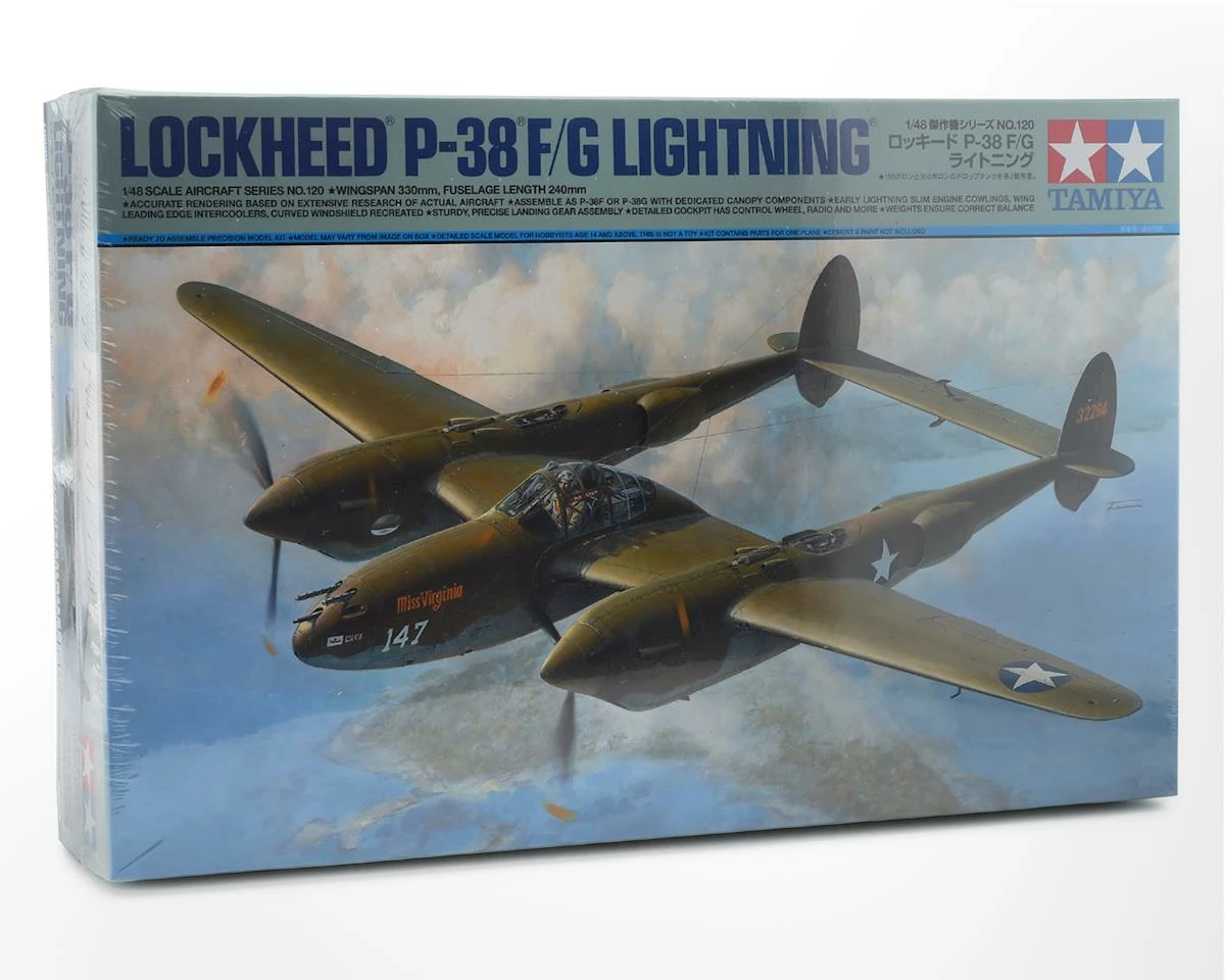 Tamiya 1/48 Lockheed P-38 F/G Lightning Airplane Model - Image 6