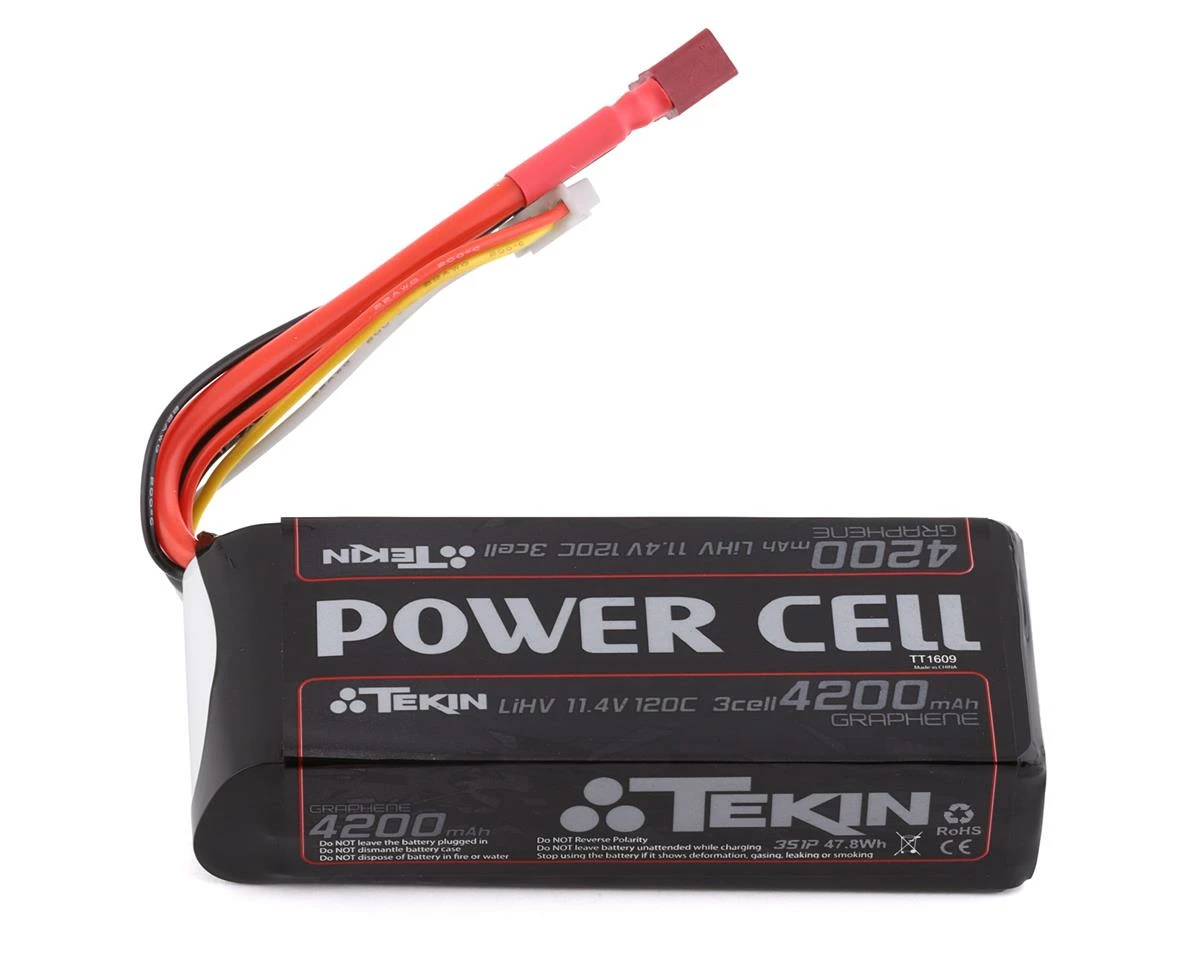 TEKIN Power Cell 3S 120C Graphene LiPo Battery (11.1V/4200mAh) W/T-Style Connector