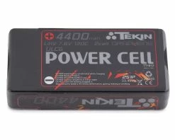 TEKIN Power Cell 2S Hard Case ULCG Shorty 120C Graphene LiPo Battery (7.6V/4400mAh) W/5mm Bullets