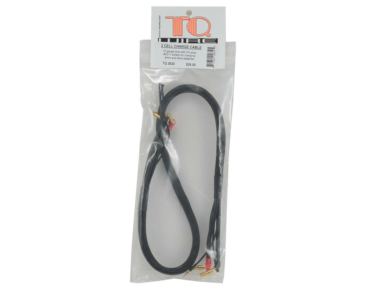TQ WIRE 2S Charge Cable W/4mm & 5mm Bullet Connector (2') - Image 2
