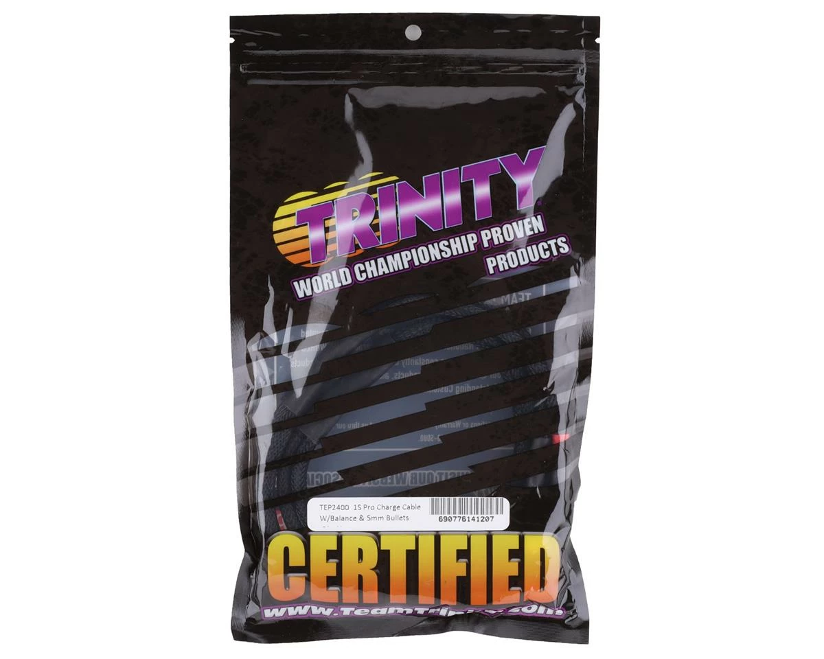 Trinity 1S Pro Charge Cables W/5mm Bullet Connector (Black) - Image 2