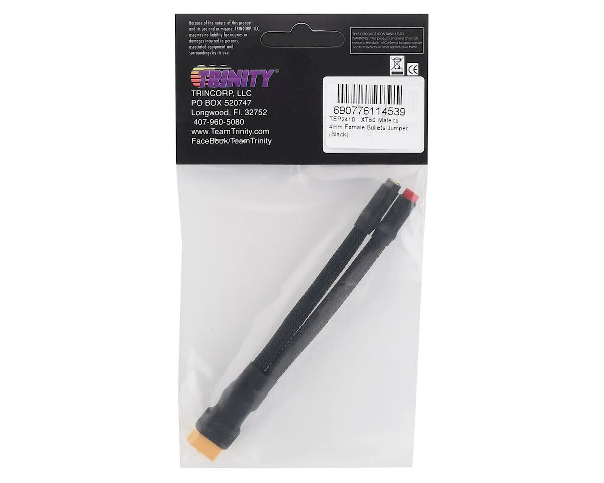 Trinity Pro Jumper Lead W/XT60 Connector (Black) (Junsi X6 ICharger/iSDT) - Image 2