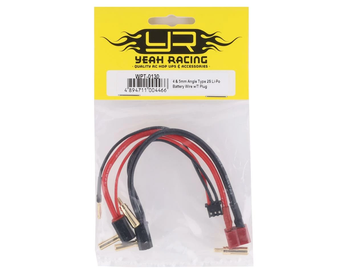 YEAH RACING 2S LiPo Battery Wire W/T-Style Connector & 4/5mm Bullets - Image 2