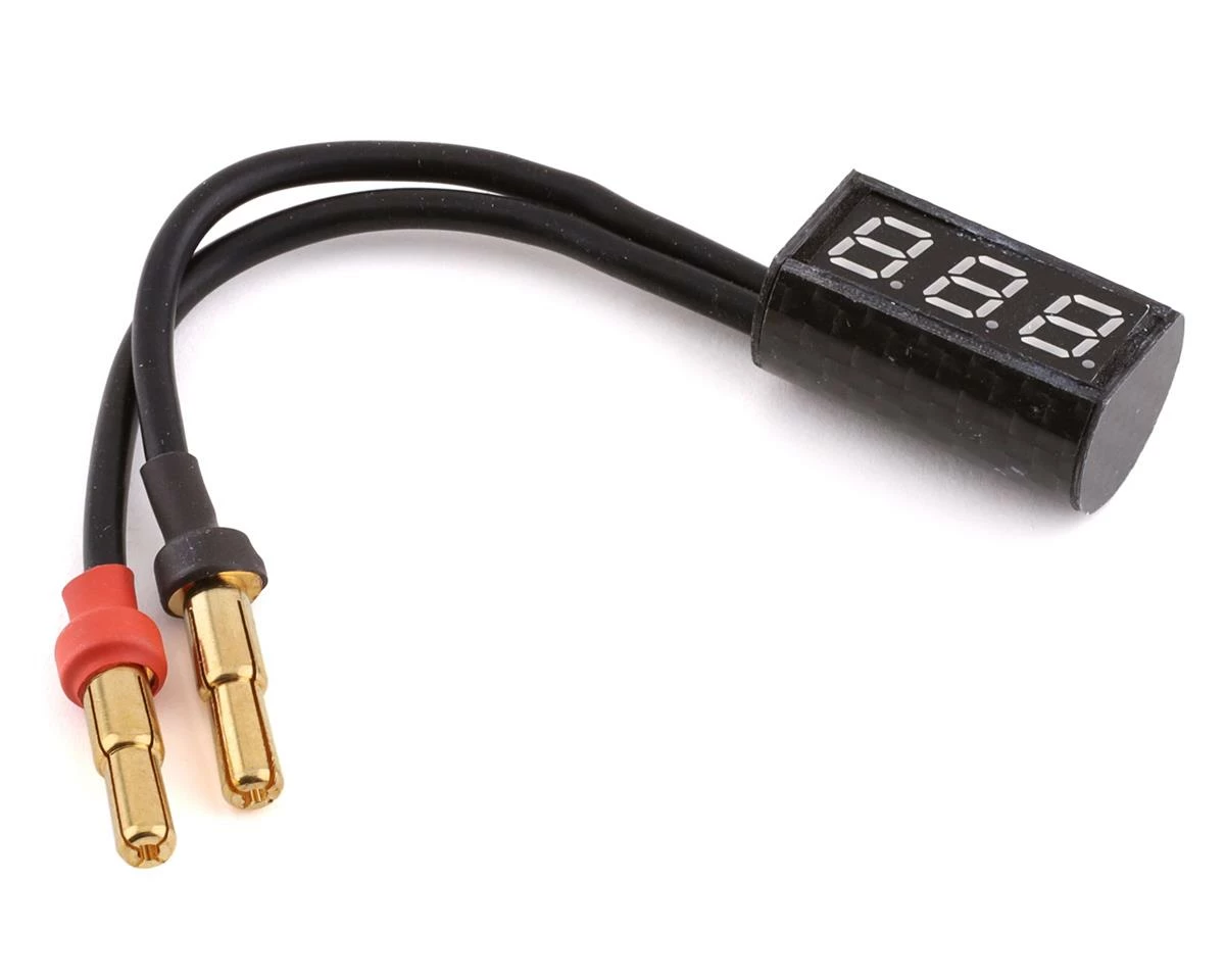 YEAH RACING Carbon Battery Voltage Checker (1S - 5S)
